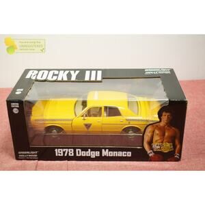 1978 Dodge Monaco Taxi City Cab Co. Yellow Rocky III (1982) Movie 1/24 Diecast